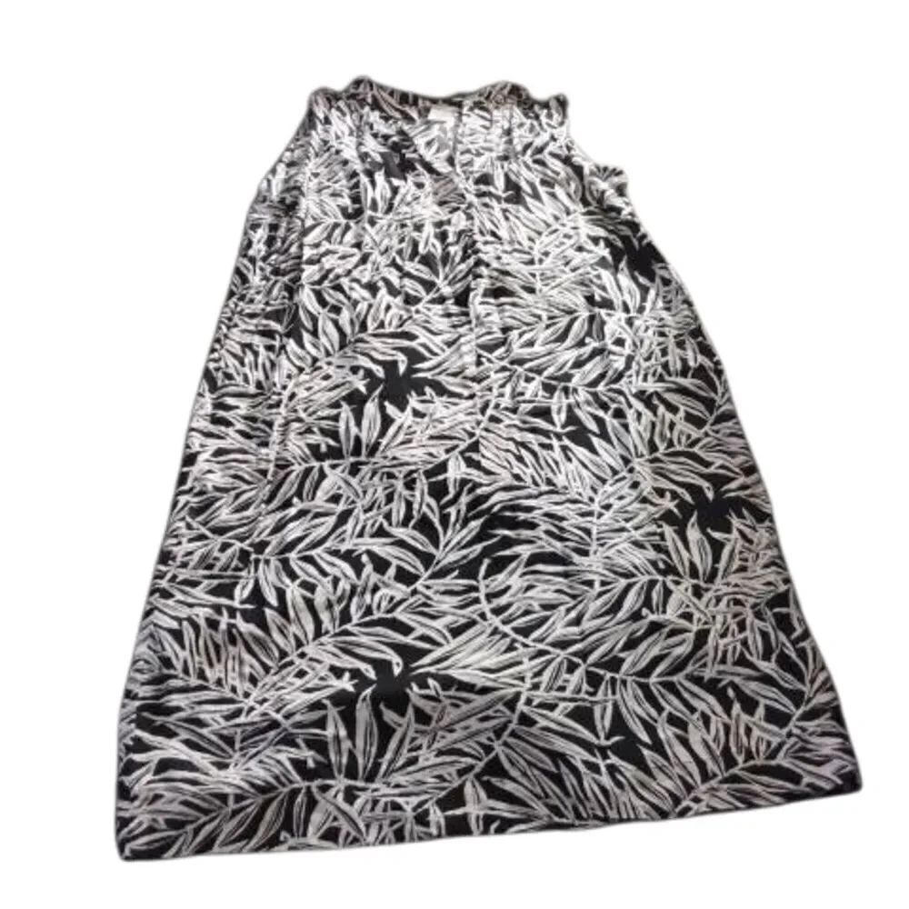 LOFT Black and White Maxi A-Line Dress(390)